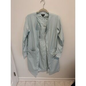 Worth New York Womens Ligh Blue Long Zip Up Women's Jacket XP NWT Made in USA‎
